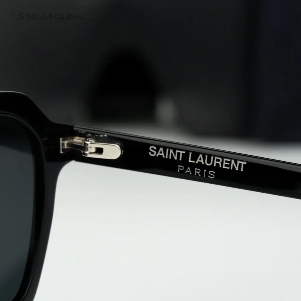 Saint Laurent Men Sunglasses Black Grey Square SL715 SLIM 001 BRAND NEW - Picture 7 of 11